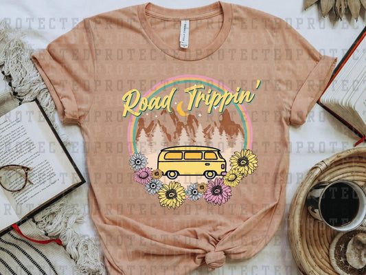 ROAD TRIPPIN' FLORAL VAN - DTF TRANSFER