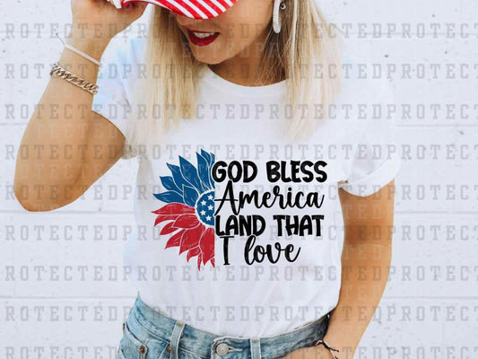 GOD BLESS AMERICA THE LAND THAT I LOVE - DTF TRANSFER