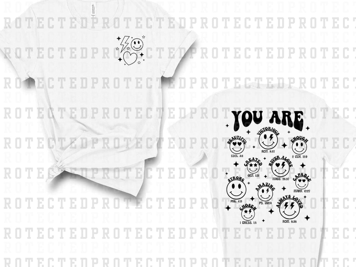 YOU ARE (SINGLE COLOR/POCKET/BACK)- DTF TRANSFER