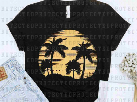 YELLOW PALM TREE *SINGLE COLOR* - DTF TRANSFER