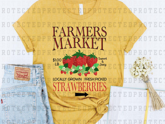 FARMERS MARKET STRAWBERRIES - DTF TRANSFER