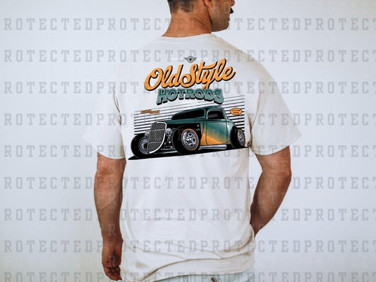 OLD STYLE HOTRODS TEAL - DTF TRANSFER