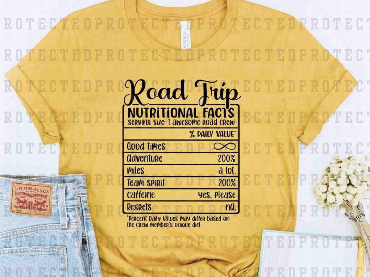 ROAD TRIP *SINGLE COLOR* - DTF TRANSFER