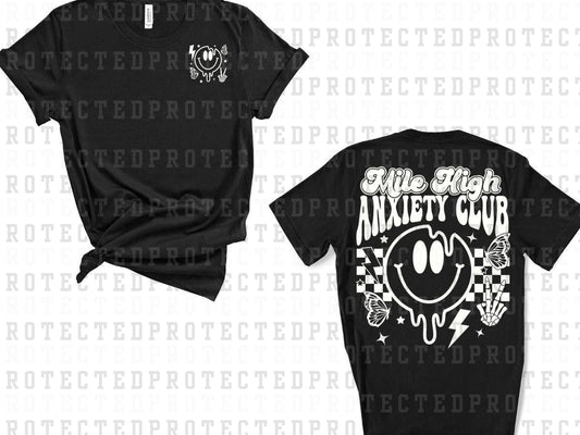 MILE HIGH ANXIETY CLUB (SINGLE COLOR/POCKET/BACK)- DTF TRANSFER