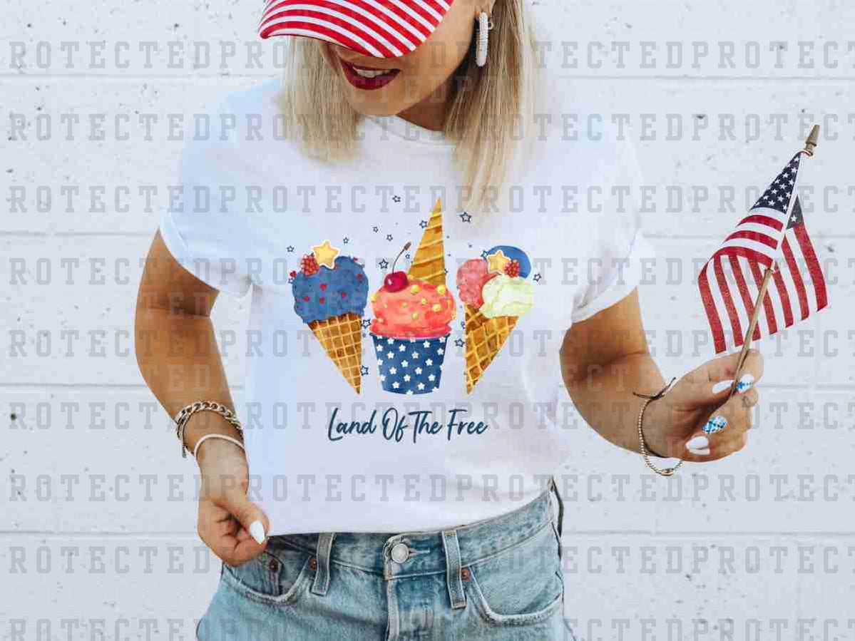 LAND OF THE FREE ICE CREAM - DTF TRANSFER