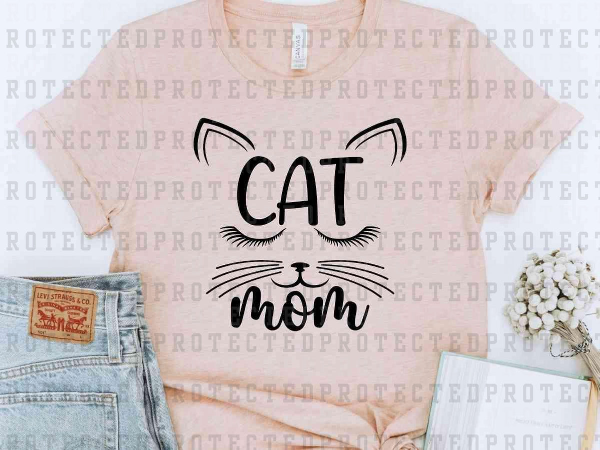 CAT MOM OUTLINE - DTF TRANSFER