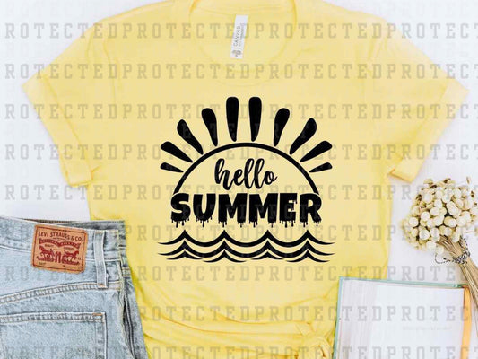 HELLO SUMMER *SINGLE COLOR* - DTF TRANSFER