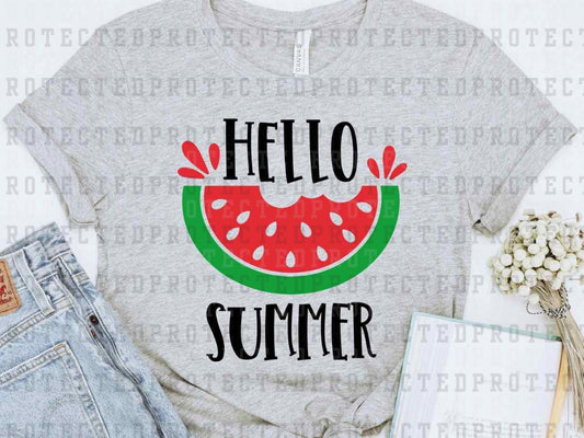 HELLO SUMMER WATERMELON - DTF TRANSFER