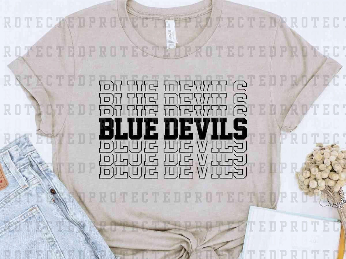 BLUE DEVILS *SINGLE COLOR* - DTF TRANSFER