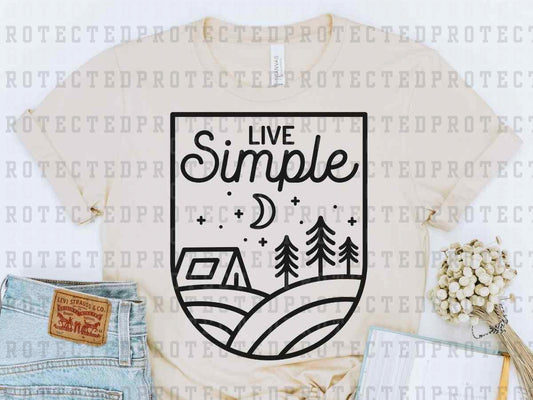 LIVE SIMPLE *SINGLE COLOR* - DTF TRANSFER