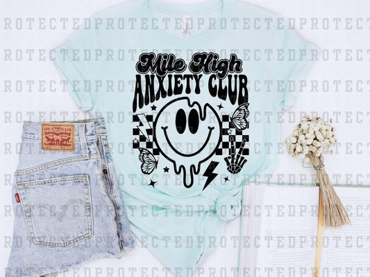 MILE HIGH ANXIETY CLUB *SINGLE COLOR* - DTF TRANSFER