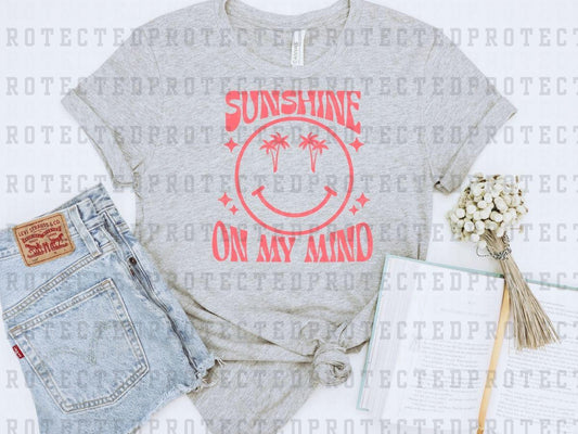 SUNSHINE ON MY MIND SMILEY *SINGLE COLOR* - DTF TRANSFER