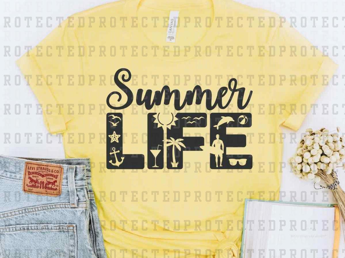 SUMMER LIFE *SINGLE COLOR* - DTF TRANSFER