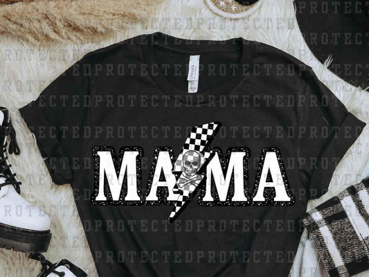 MAMA SKULL *FAUX SEQUIN* - DTF TRANSFER