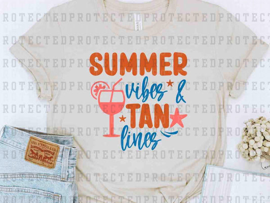 SUMMER VIBES & TAN LINES - DTF TRANSFER