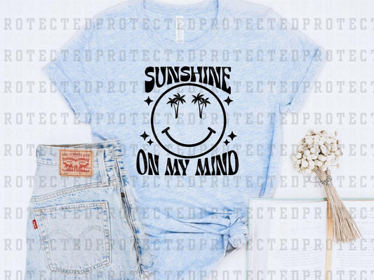 SUNSHINE ON MY MIND SMILEY *SINGLE COLOR* - DTF TRANSFER