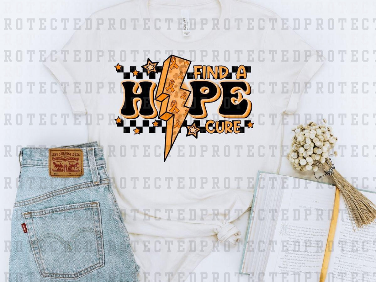 HOPE FIND A CURE - ORANGE RIBBON - DTF TRANSFER