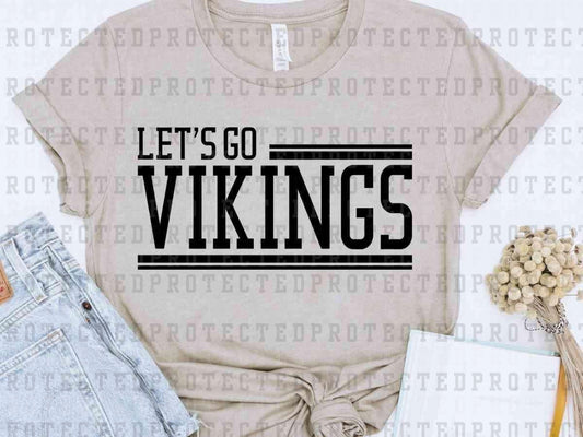 LET'S GO VIKINGS *SINGLE COLOR* - DTF TRANSFER