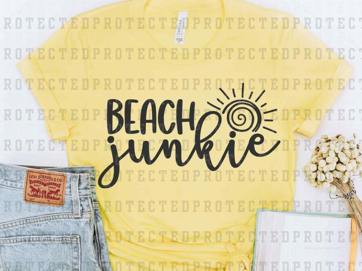 BEACH JUNKIE *SINGLE COLOR* - DTF TRANSFER