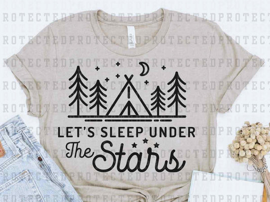 LET'S SLEEP UNDER THE STARS *SINGLE COLOR* - DTF TRANSFER