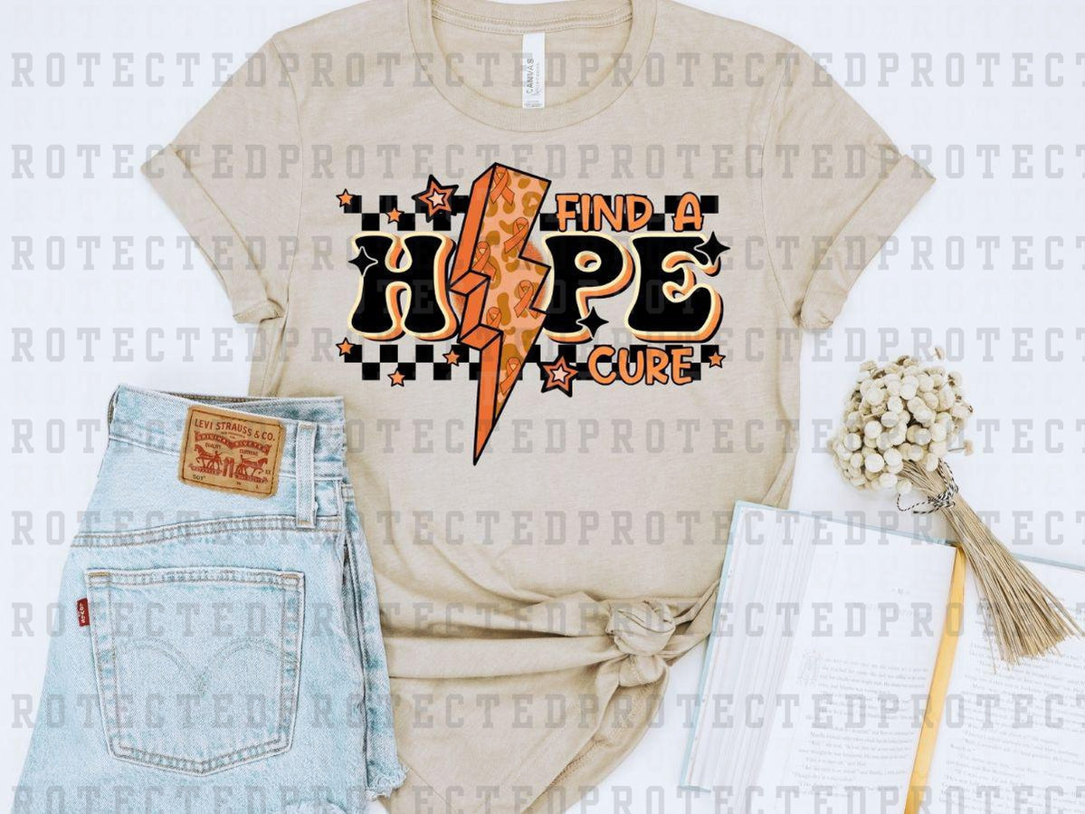 HOPE FIND A CURE - ORANGE RIBBON - DTF TRANSFER