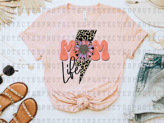 MOM LIFE LEOPARD LIGHTNING - DTF TRANSFER