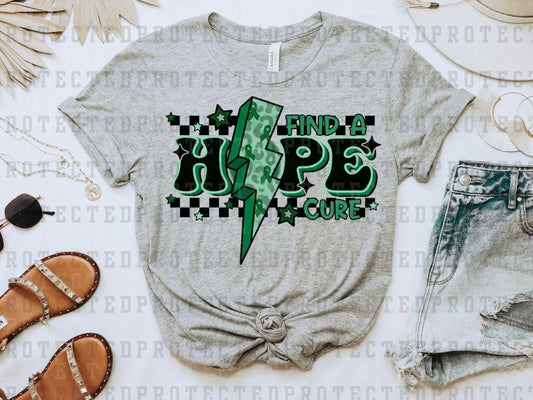 HOPE FIND A CURE - GREEN RIBBON - DTF TRANSFER