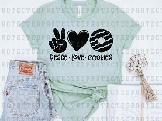 PEACE LOVE COOKIES *SINGLE COLOR* - DTF TRANSFER